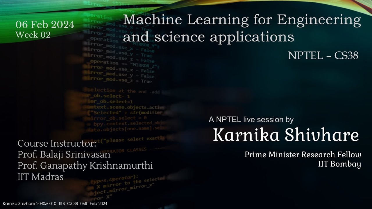 Machine Learning for Engineering and Science Applications_week2