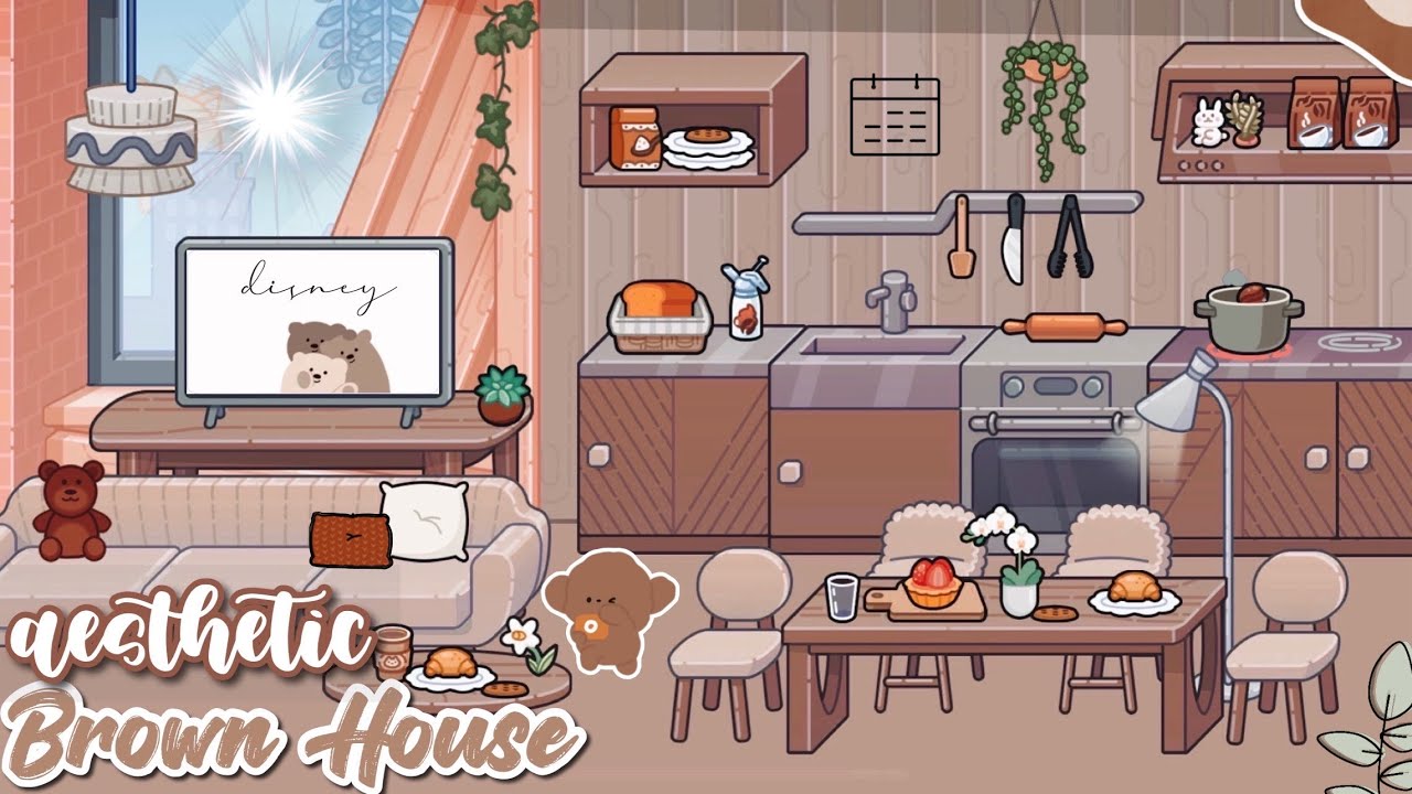 Aesthetic Brown House Maker🧺AVATAR WORLD House Ideas🧸FREE House [House Design] | Makeover