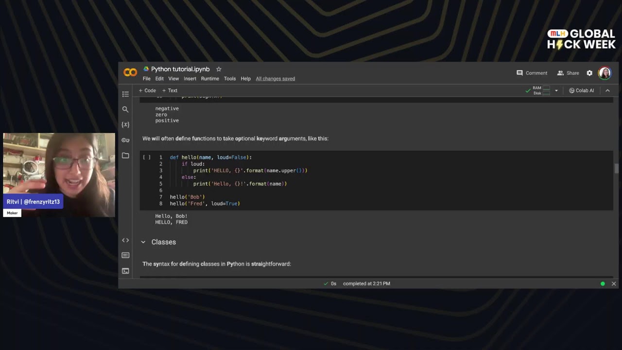 Intro to Python for Machine Learning – GHW: AI/ML Week