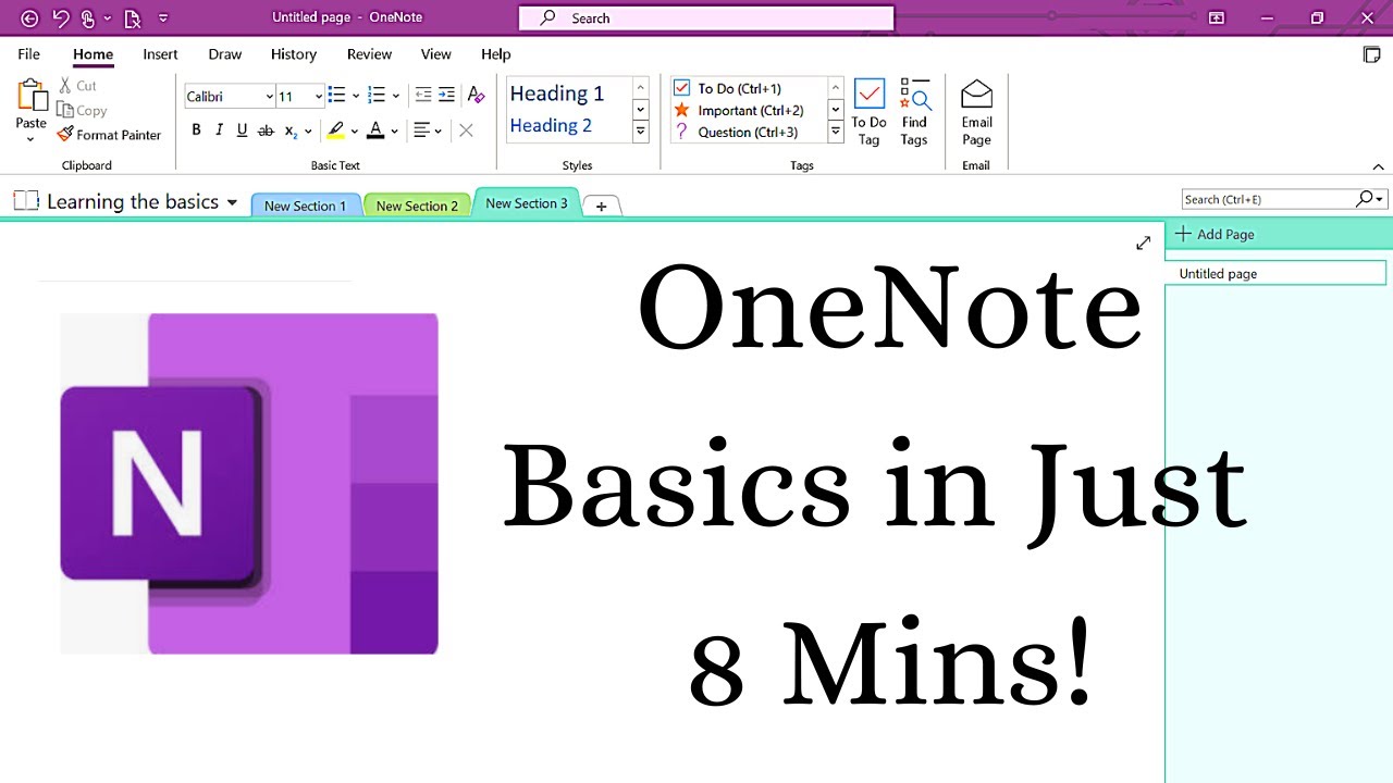 Learn OneNote Basics in Just 8 Minutes! | OneNote 2016 Tutorial Part 1 (in Hindi)