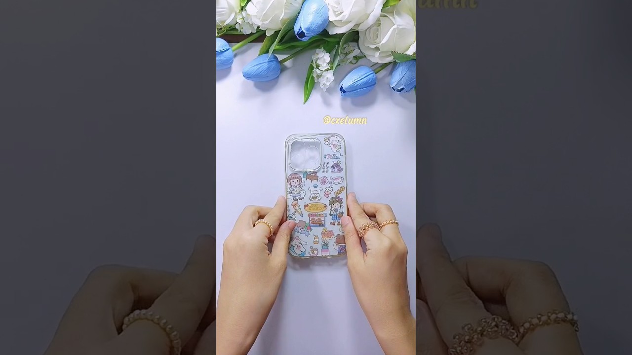 💙✨#aesthetic #artandcraft #cute #diyphonecase #ideas #iphone #decoration #sticker #video #satisfying