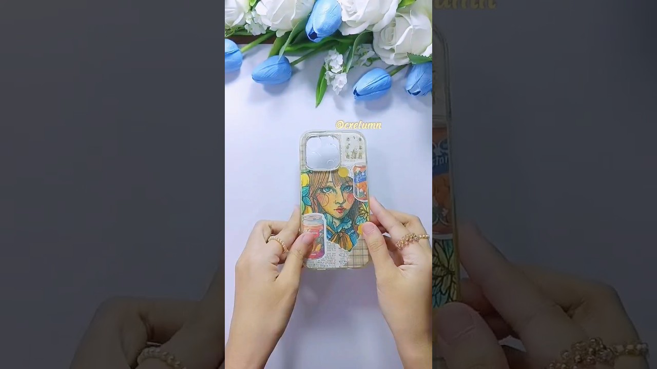 🧡💙#artandcraft #aesthetic #diyphonecase #ideas #pinterest #decoration #shorts #iphone #easy #craft
