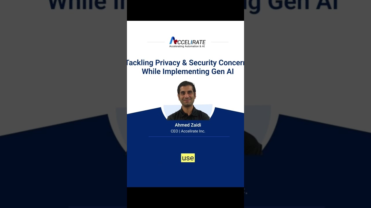 Tackling Privacy & Security ConcernsWhile Implementing Gen Al #shorts#youtubeshorts #genai #ai#viral