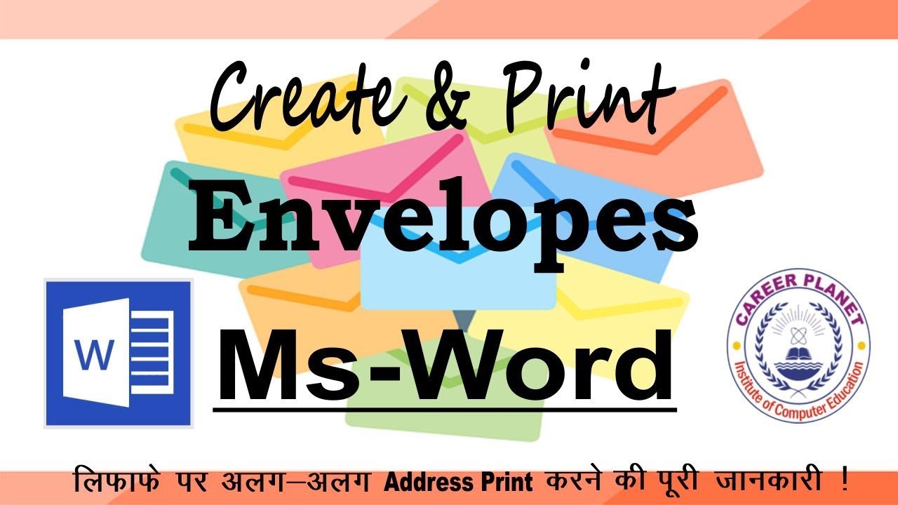How to Print Envelope in Word using Mail Merge| Learn Microsoft Word in Hindi