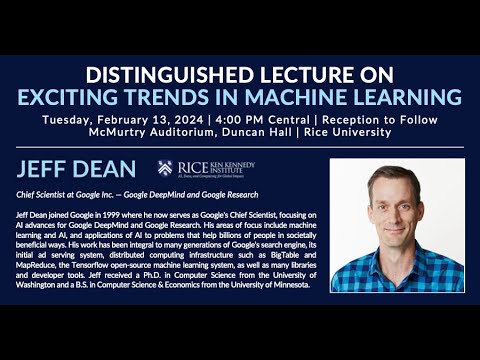 Jeff Dean (Google): Exciting Trends in Machine Learning