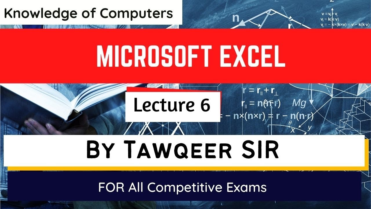 Microsoft Excel | Microsoft Office | Lec 6 | By Tawqeer Sir For JKSSB FAA SI JKPSI JKPSC