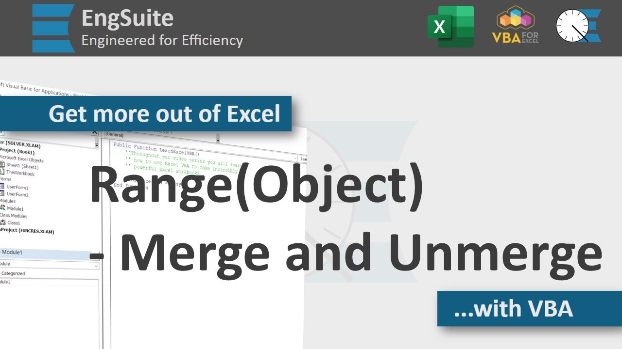 Merge and Unmerge Cells and Ranges – Excel VBA