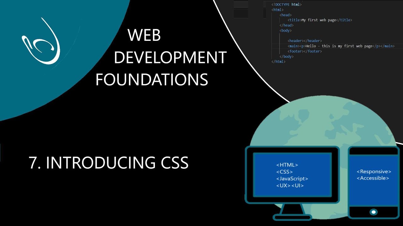 Web Development Foundations – Learn HTML, CSS & JavaScript  – part 7. introducing CSS