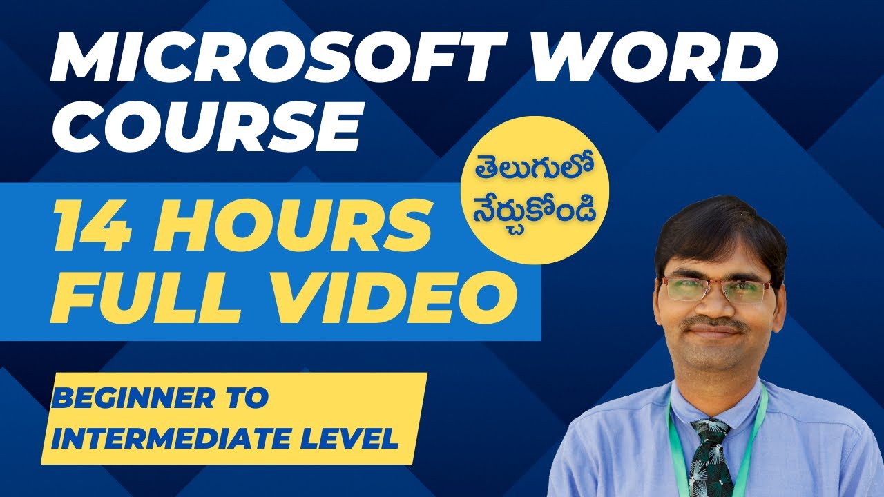 Microsoft Word Course in Telugu | 14 HOURS FULL VIDEO | Beginner to Intermediate Level | MS Office