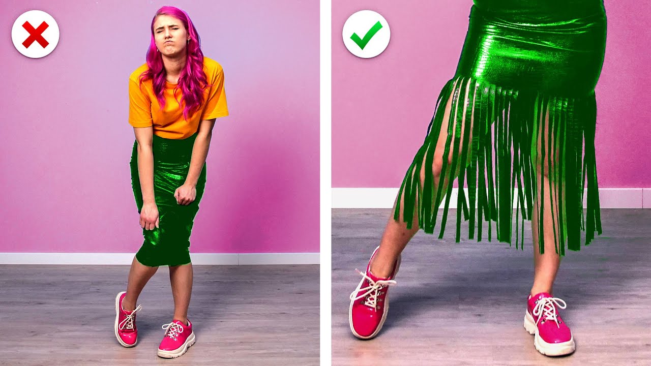 COOL GIRLY FASHION HACKS || 8 Brilliant DIY Clothing Ideas to Upgrade Your Wardrobe by Crafty Panda