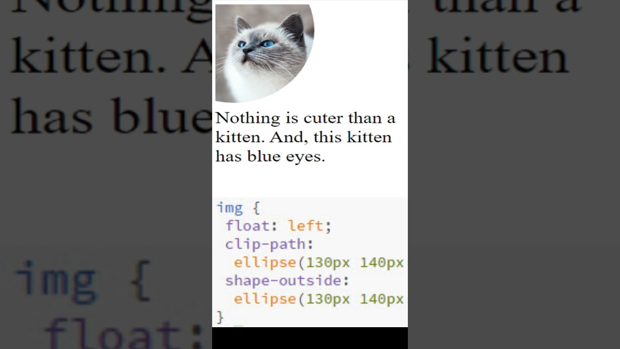 CSS clip path shape outside