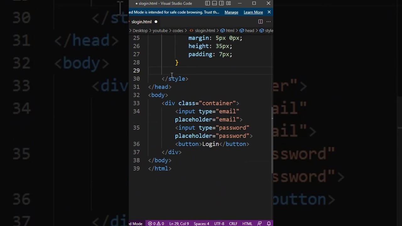 Get the Perfect Login Form Design Now  #coding #python #programming