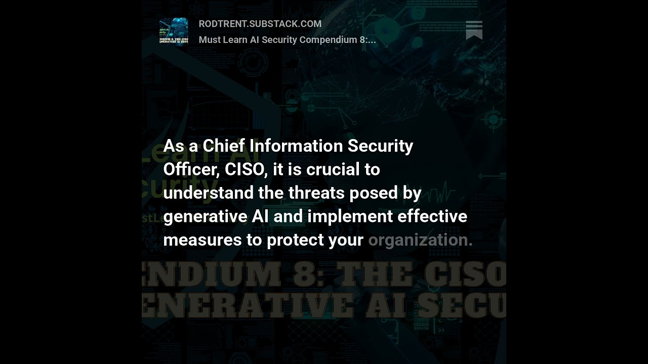 The CISO Guide to Generative AI Security