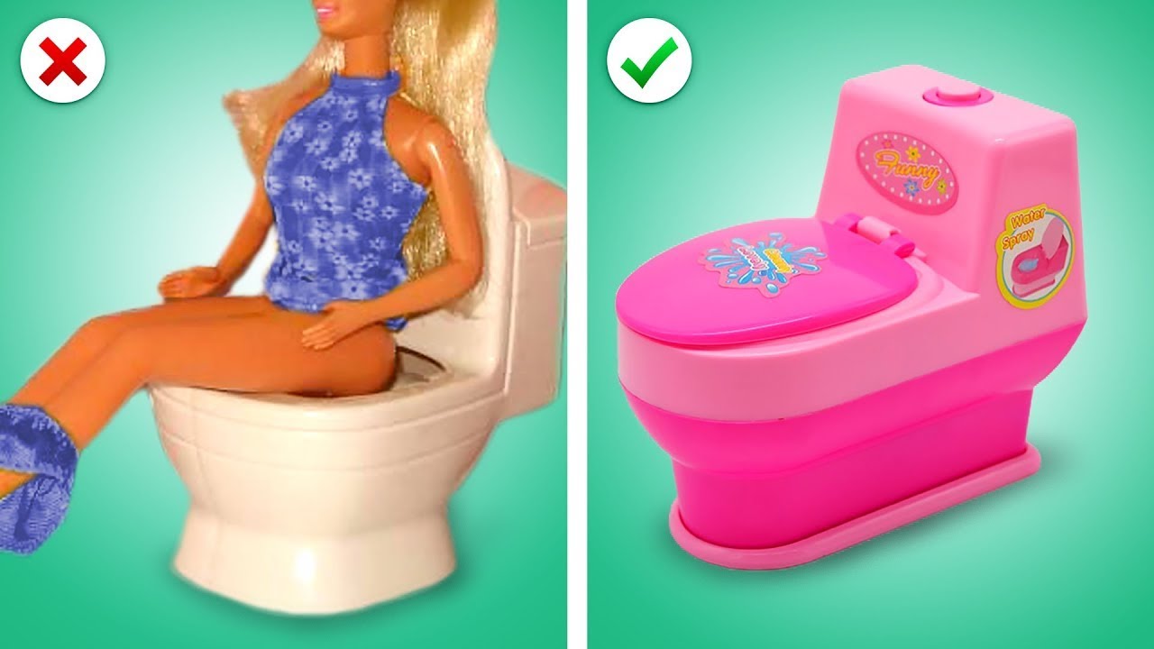 Toilet Gadgets For Dolls || Barbie Makeover Ideas, Cool Hacks & Crafts by Woosh!