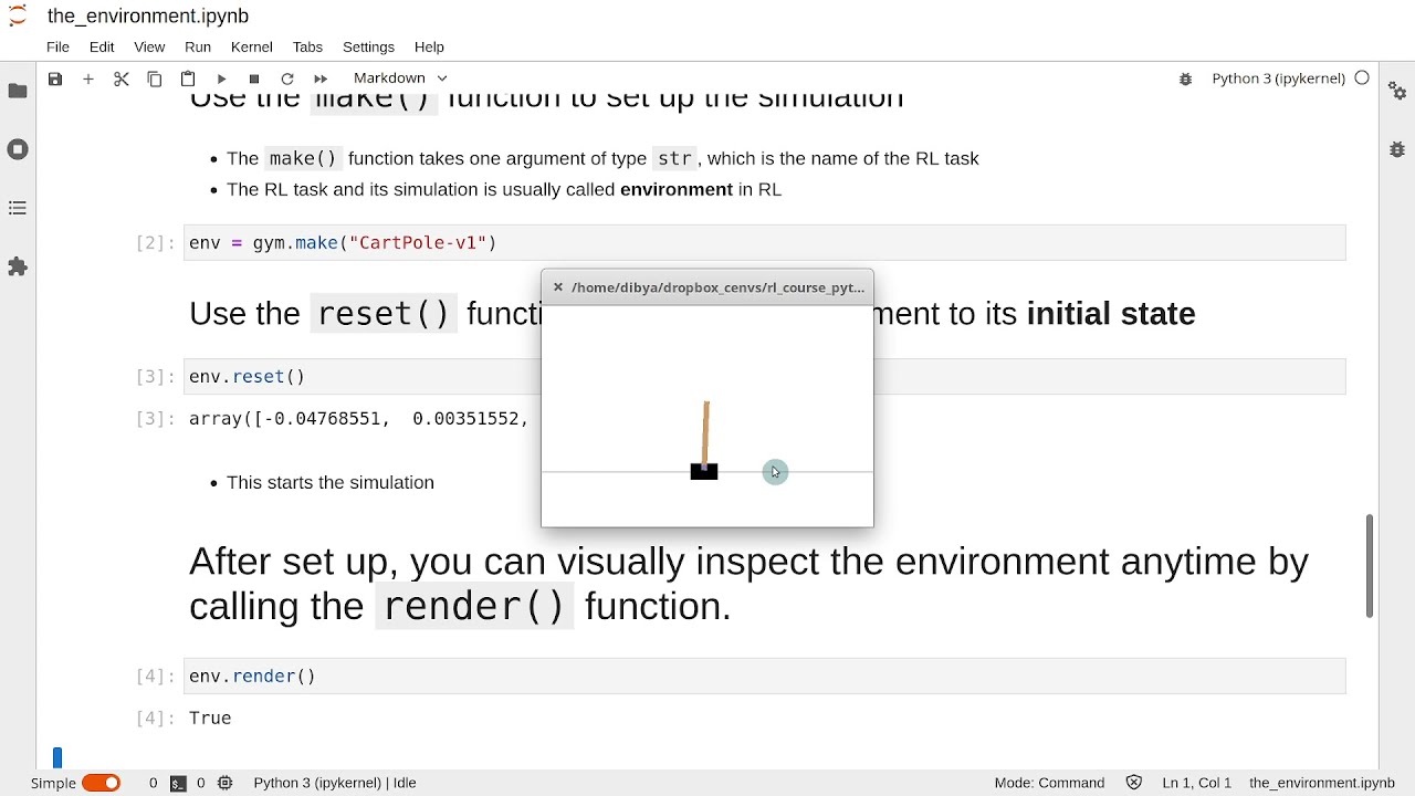 OpenAI Gym: How to Start an Environment and Visualize it