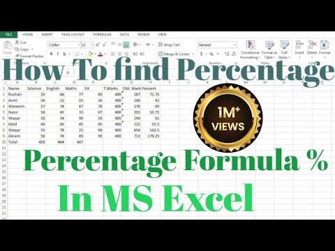 How To Apply Percentage Formula in Microsoft Excel | How To Find percentage in Excel | calculate %