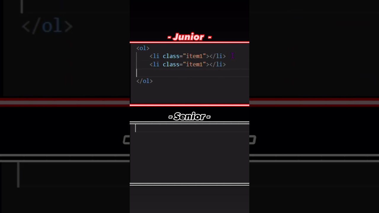 Junior Vs Senior Frontend developer 🤫..#webdevelopment #programming #javascript #html #css #coding .