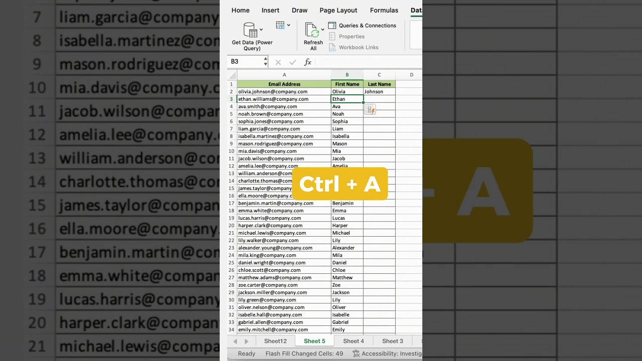 Excel Trick: Master Flash Fill in 60 Seconds!