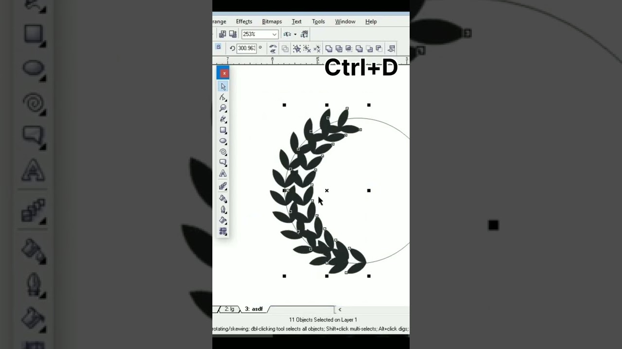 #coreldraw 👍 Round Leafs logo in coreldraw #leafs #gk_yt