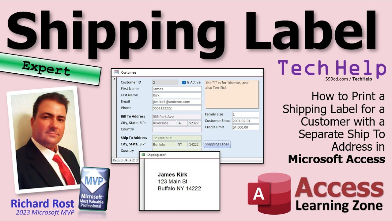 How to Print a Shipping Label for a Customer with a Separate Ship To Address in Microsoft Access