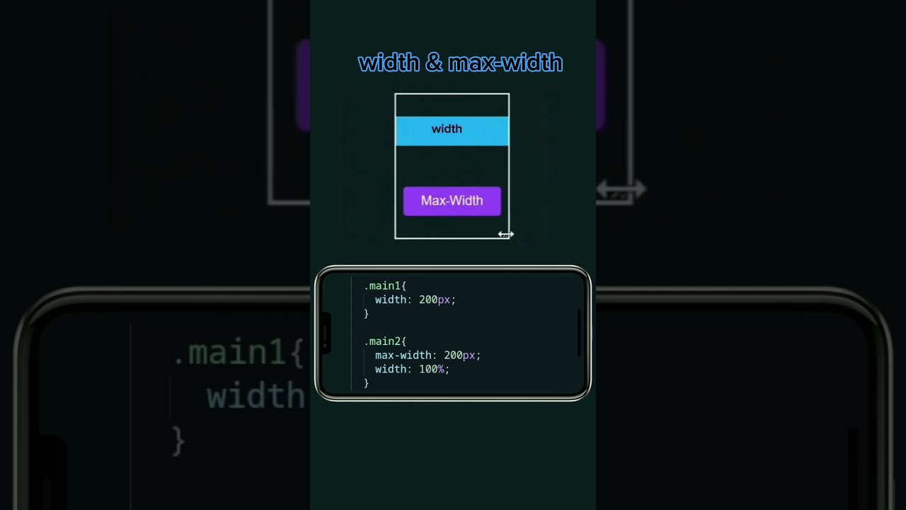 Learn css width vs max-width #css #shorts #width #max-width