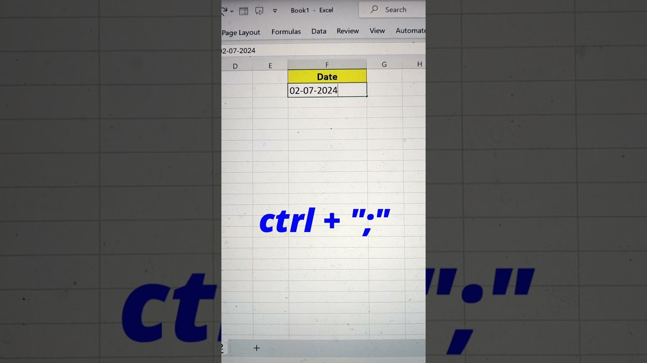 2 Excel Shortcuts To Insert Date 🔥 | Excel Functions 💯 #shorts #exceltricks #interview #bytetech