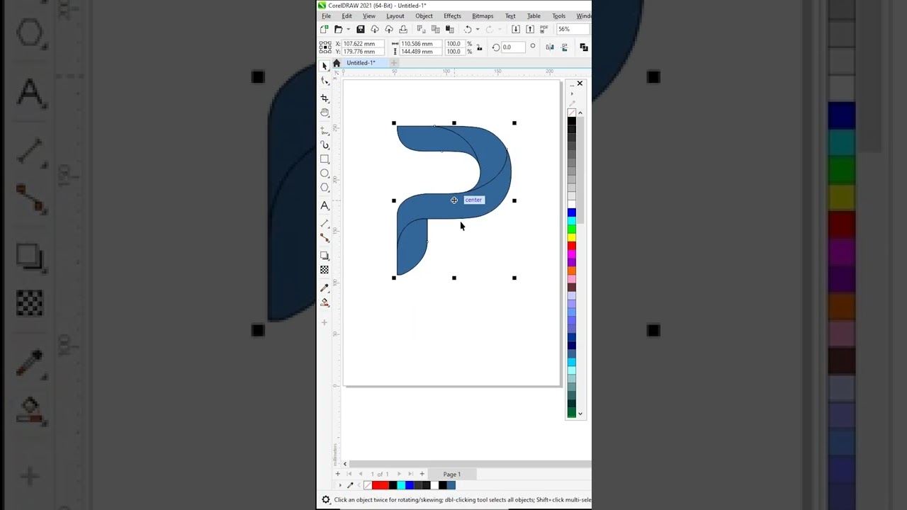 Logo design with P Letter in CorelDraw😊👌#shorts #coreldraw