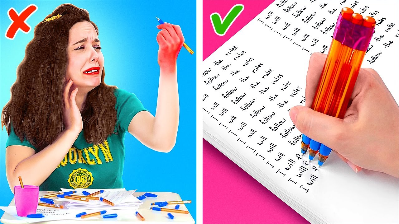 SCHOOL HACKS THAT WILL SAVE YOUR LIFE! || Funny School Supply Hacks by 123 Go! LIVE