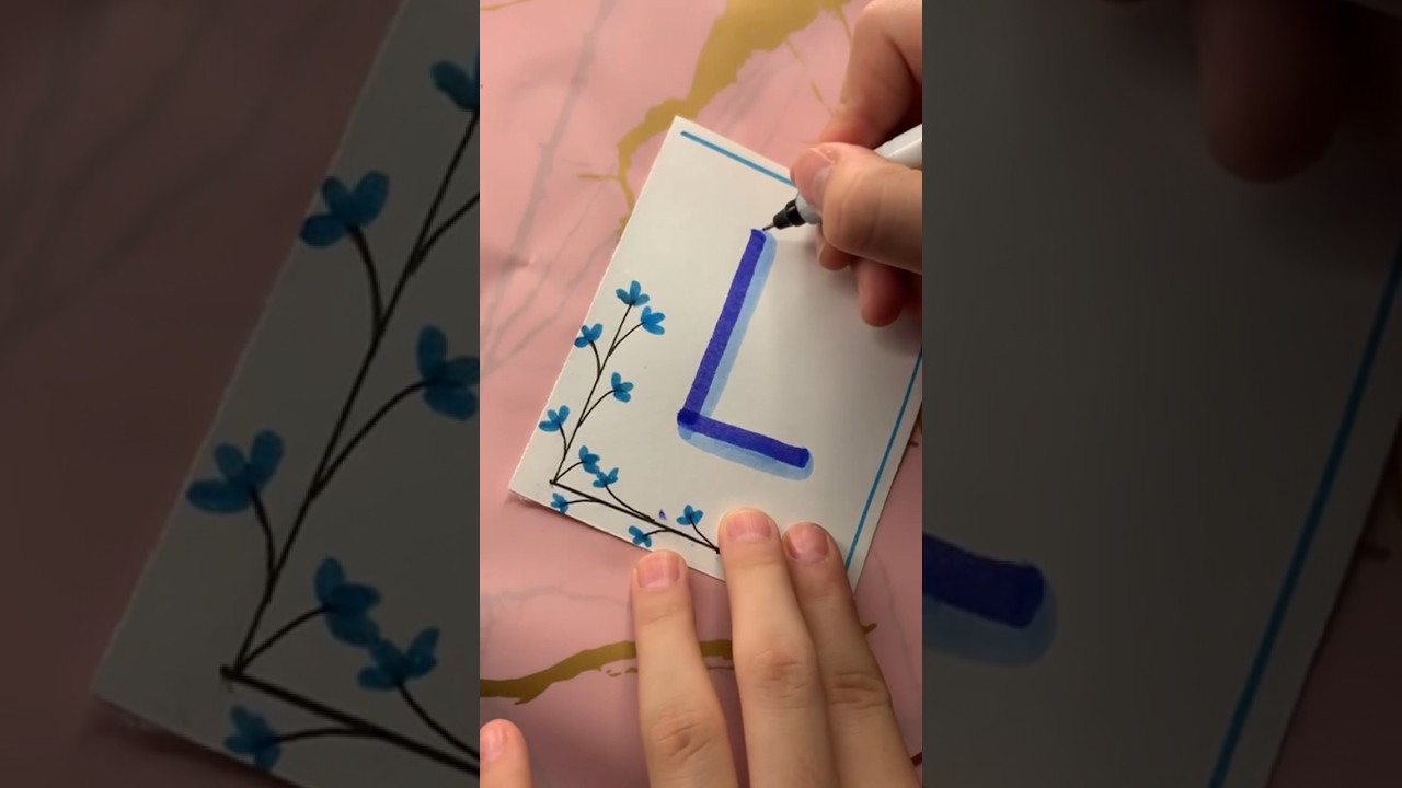 Calligraphy ideas for latter L #ideas #lattering #viral #calligraphy #foryou #shortvideo #shorts