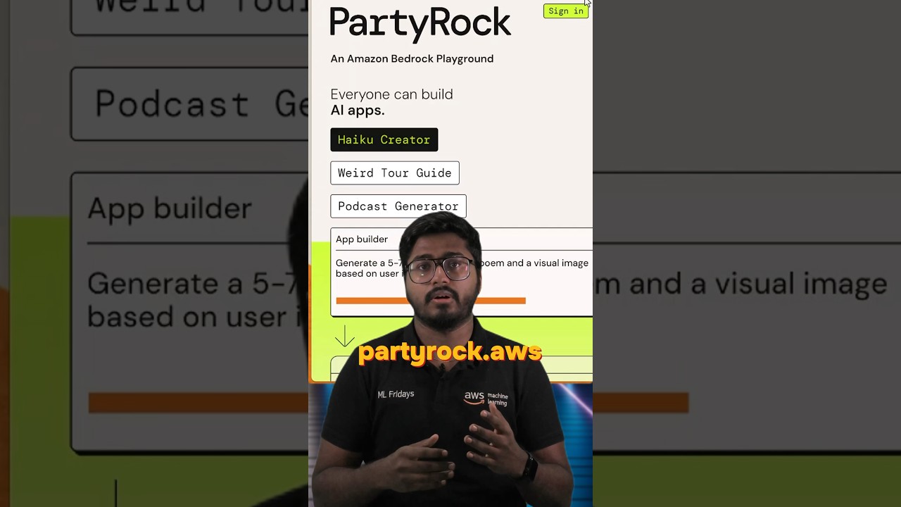 With AWS PartyRock, turn your ideas into apps in minutes using Generative AI