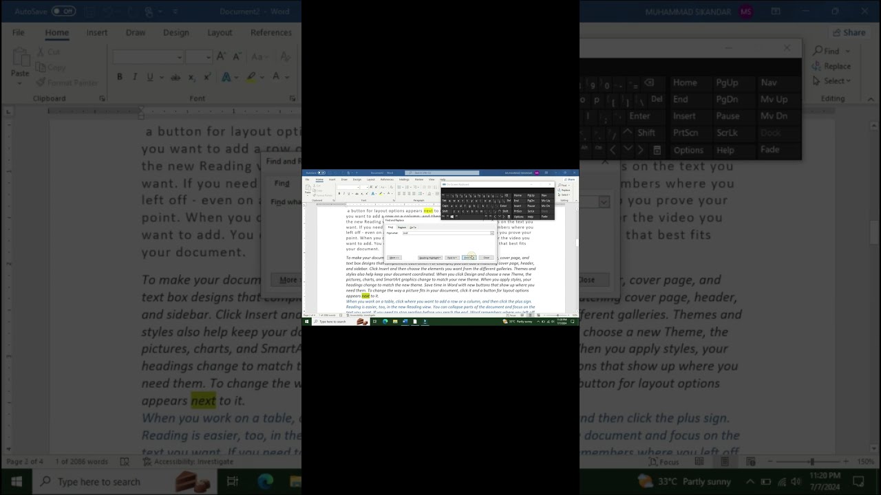 Microsoft Word For Beginner |How to find & replace and Goto #msofficeword #tutorial