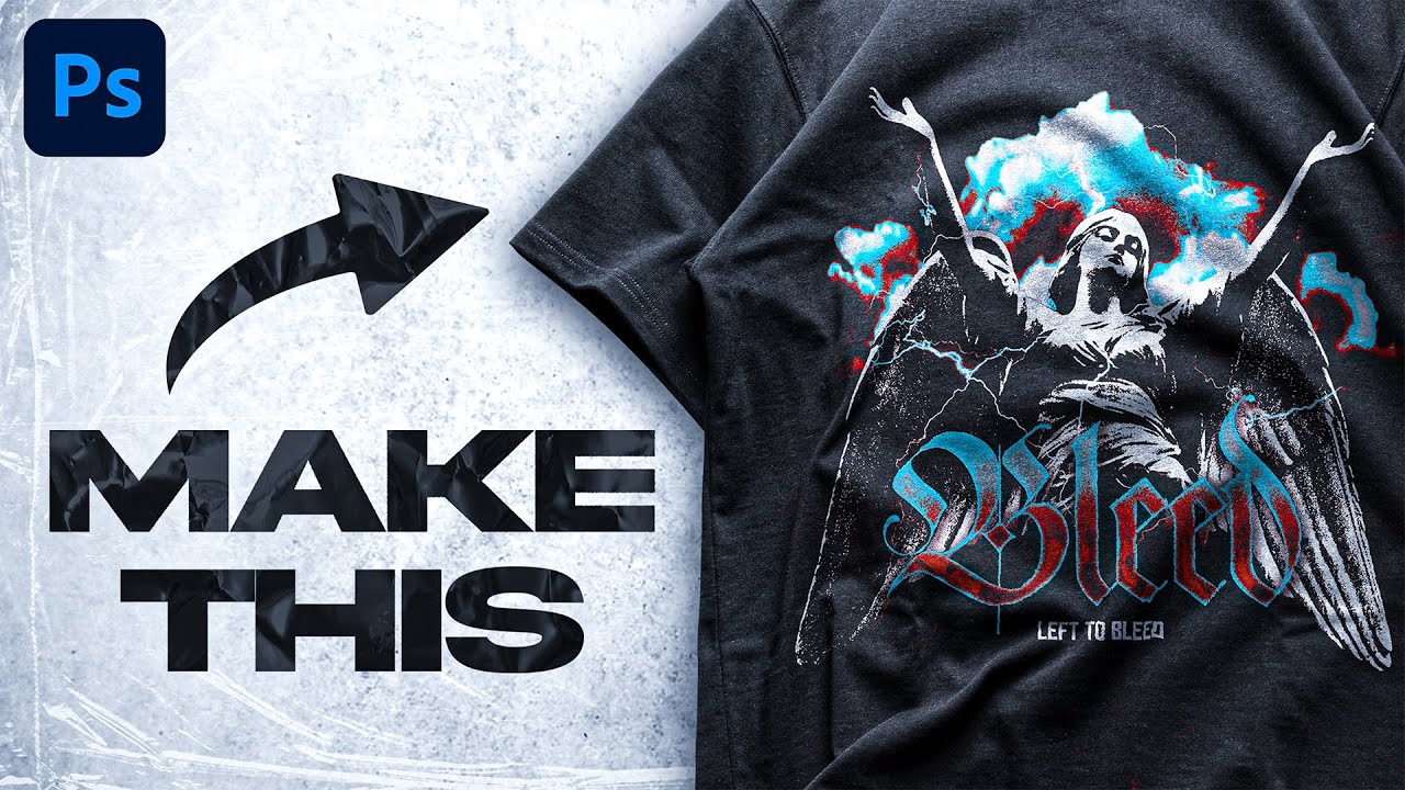 QUICK & EASY Way To Make A Graphic Tee Design In Photoshop