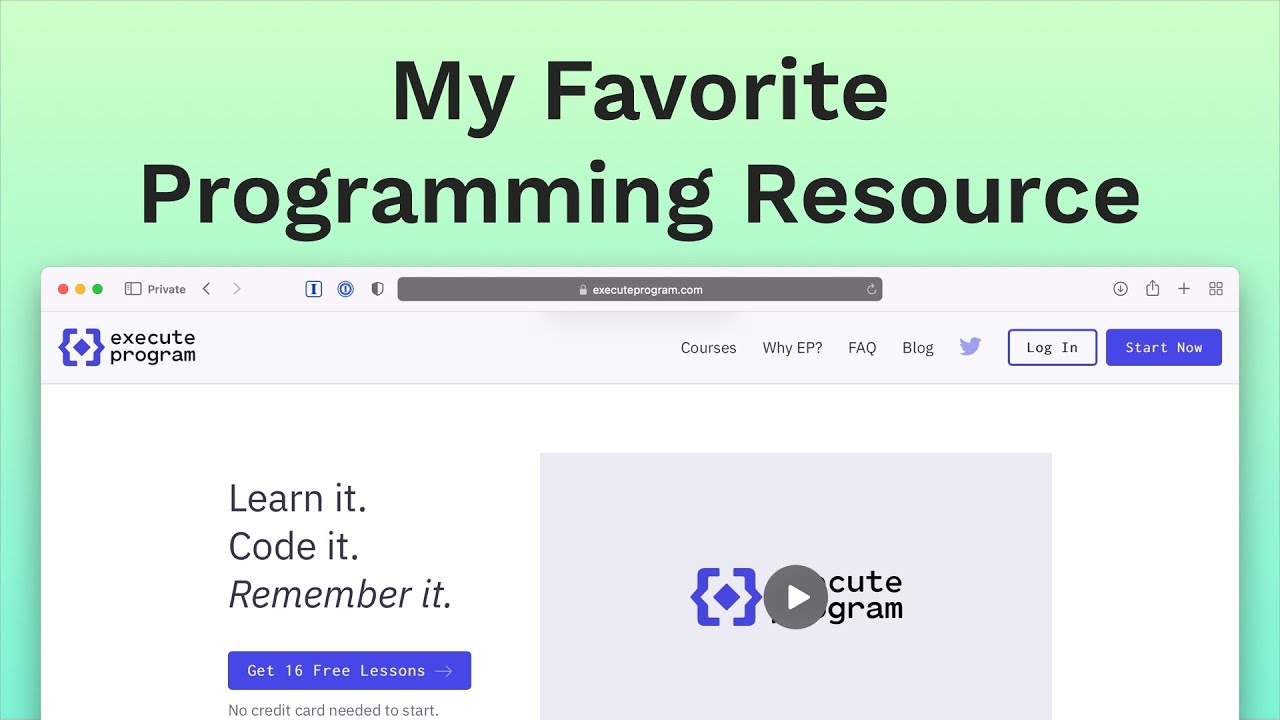 My Favorite Way to Learn Programming | Execute Program Review