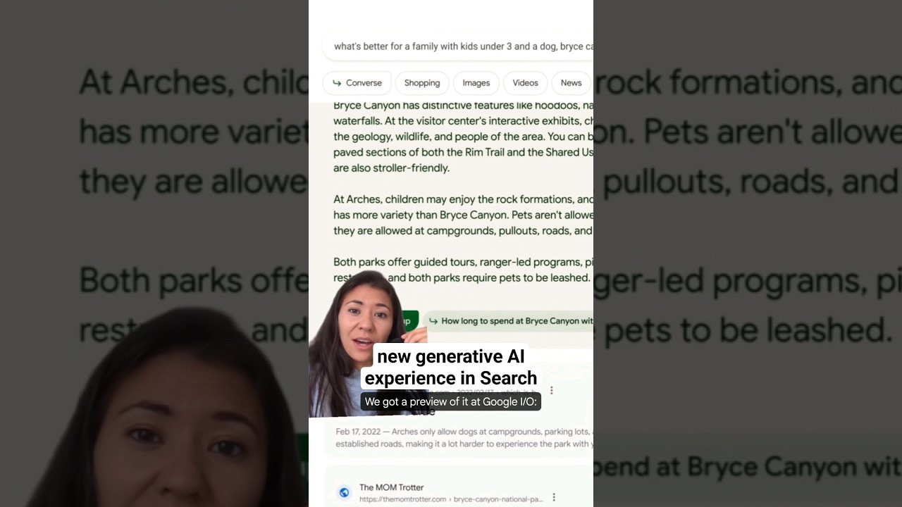 A new generative AI experience in Search #GreenScreen #Search #GoogleIO #shorts