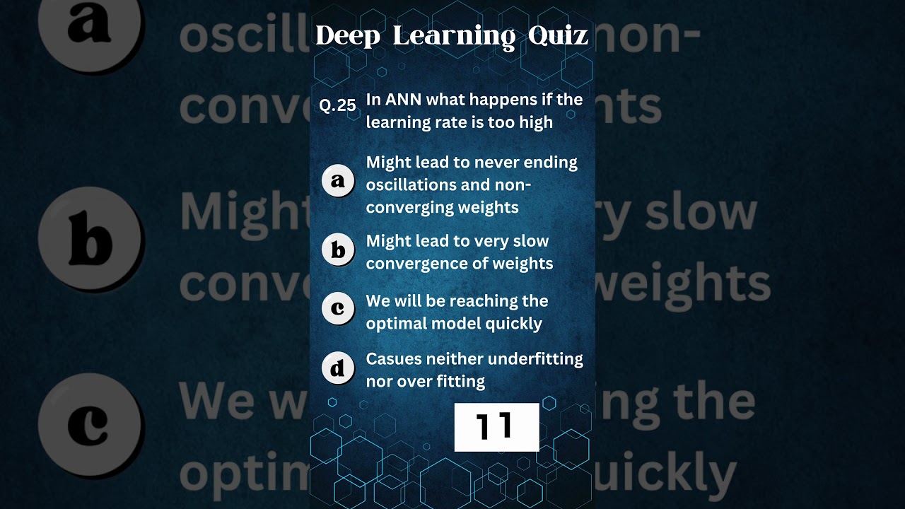 In ANN what happens if the the learning rate is too high