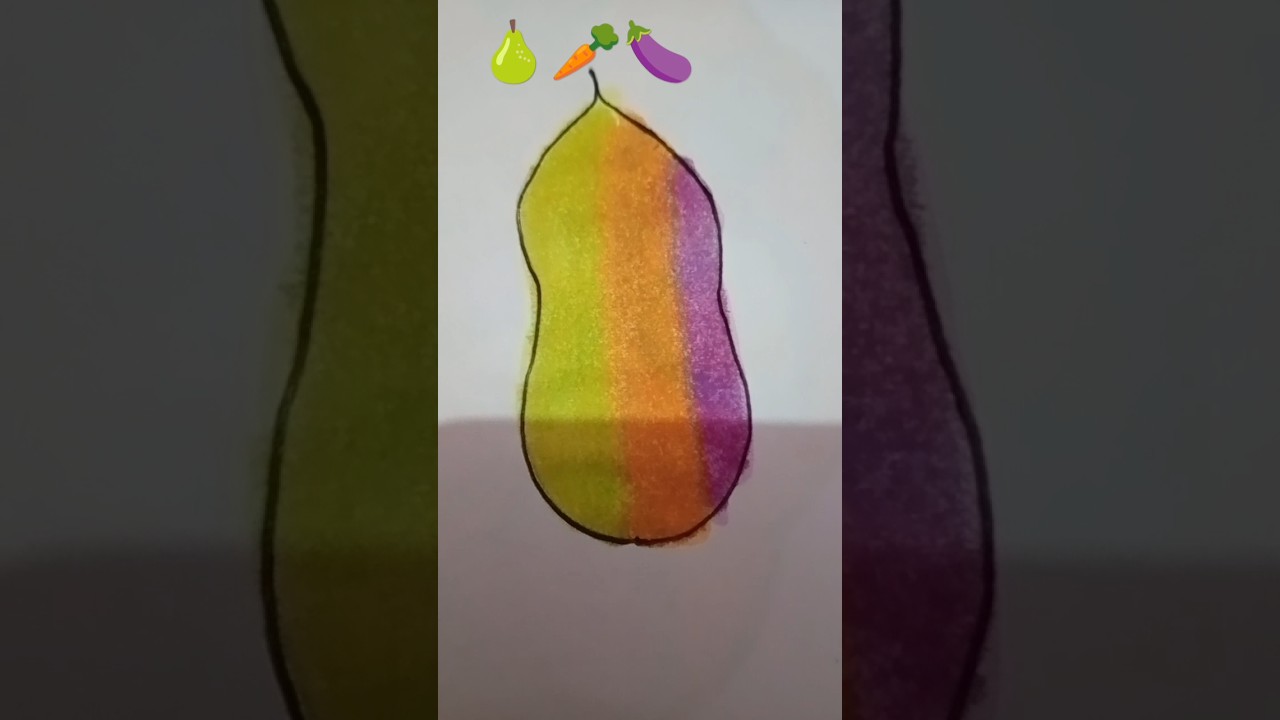 🍐🥕🍆 satisfying art #viralvideo #emojimix #painting #ideas #shorts