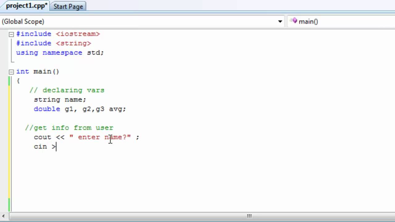 Learn programming now 13 ( Simple input example C++)