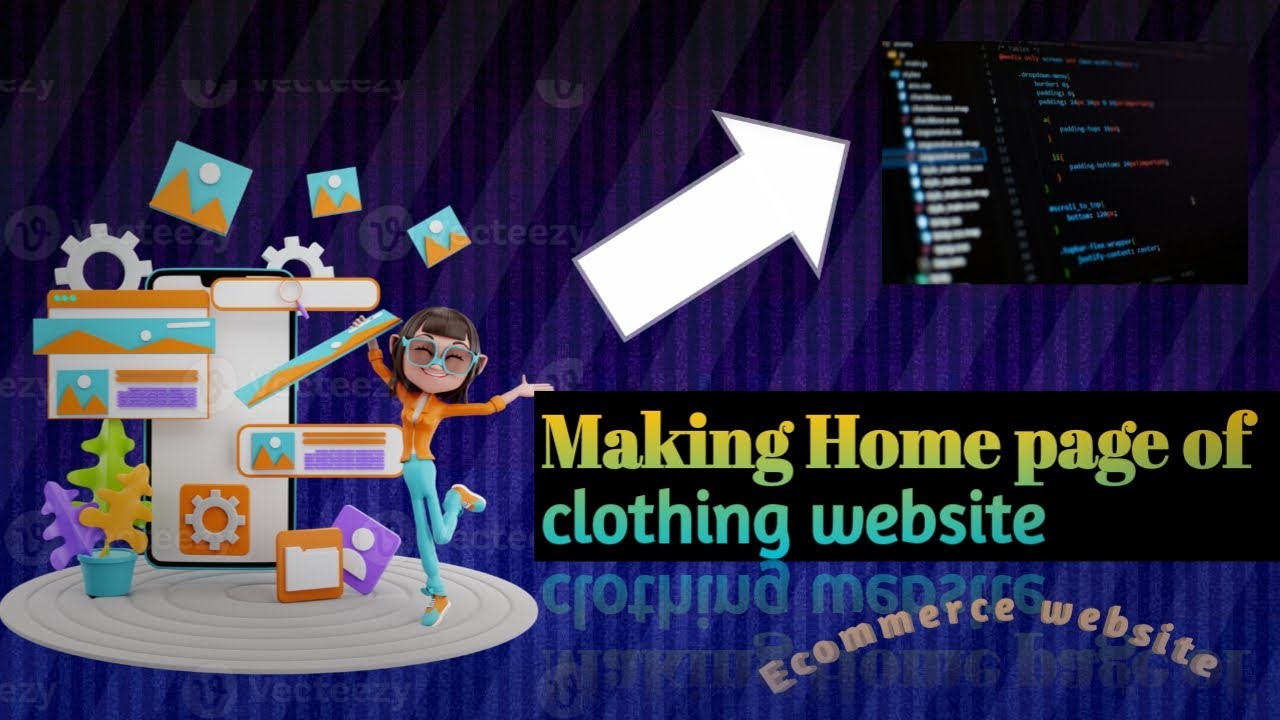 Making home page of clothing website| From scratch|Learn web development|Taiba’s Academy 🖥️✨