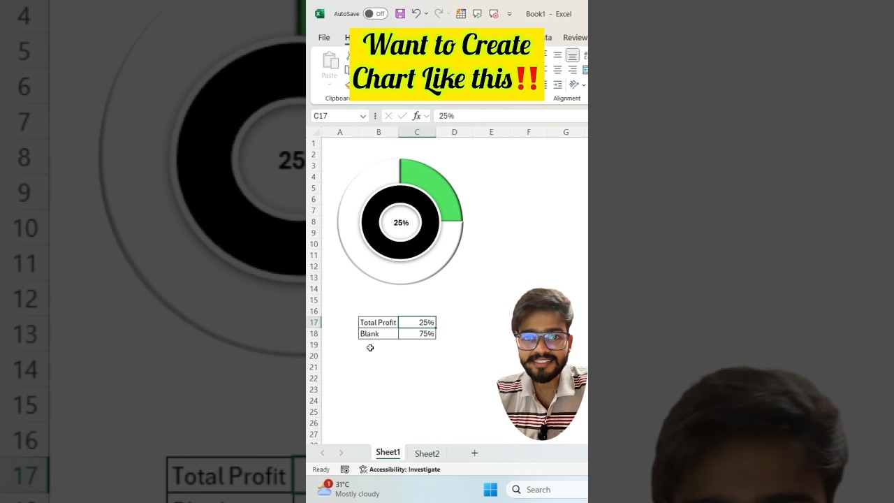 Infographic Chart in Excel‼️ #excel #exceltips #exceltutorial #exceltricks #shorts #shortvideo