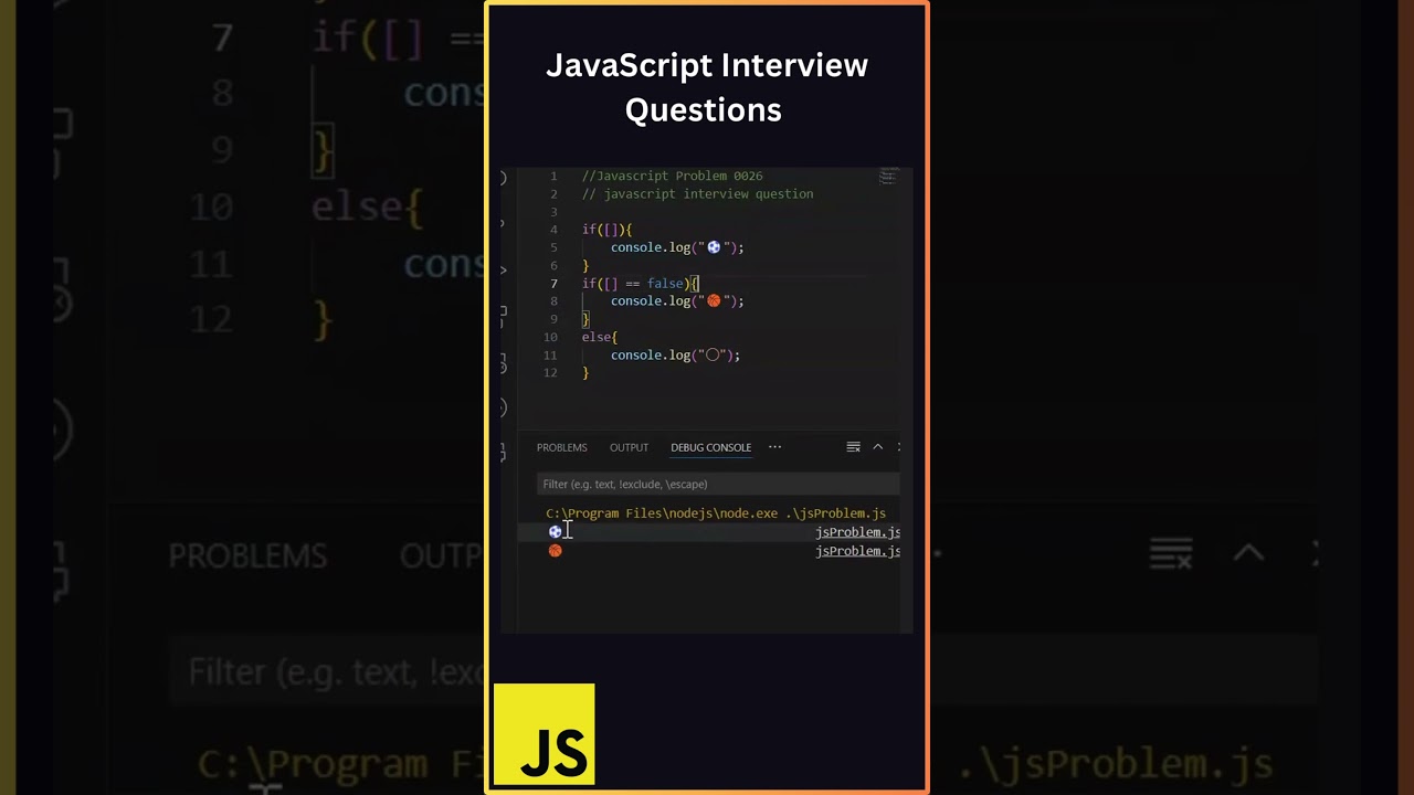 #0026 JavaScript Interview Questions | #javascript #coding