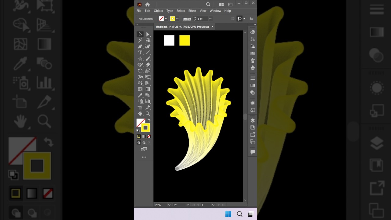 Easily Make A Blend Flower in illustrator #shorts