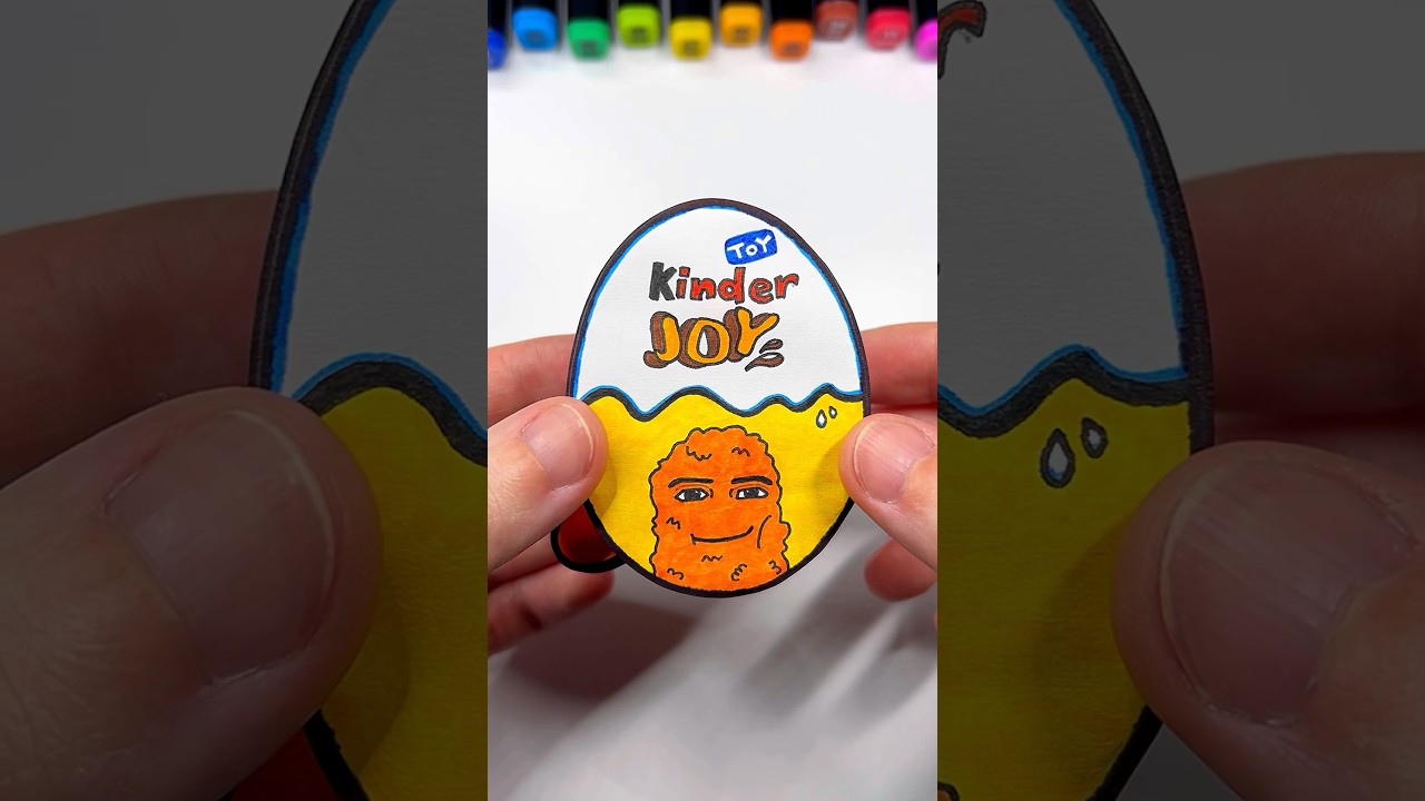 DIY Gegagedigedagedago Kinder Joy | Paper Craft Ideas #shorts #papercraft