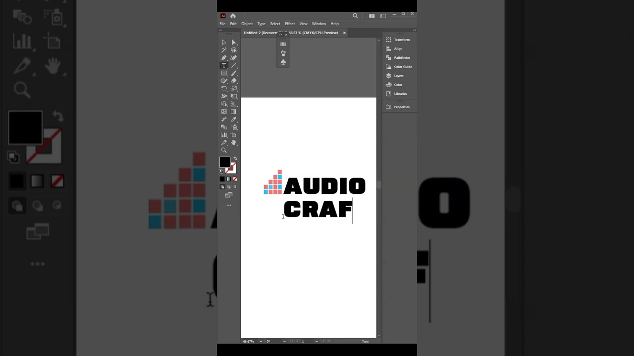 Custom Letter Logo Creation in Adobe Illustrator! #trendingshorts