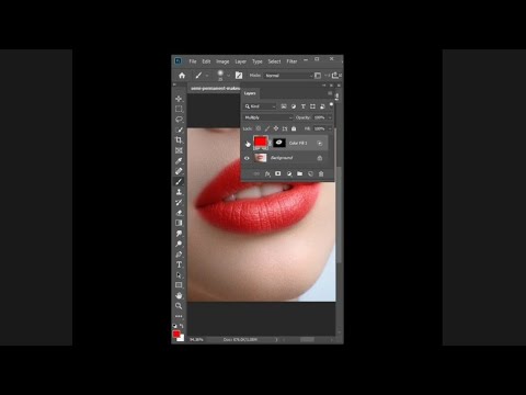 Create Highly Realistic Lipstick in Photoshop!    #shorts