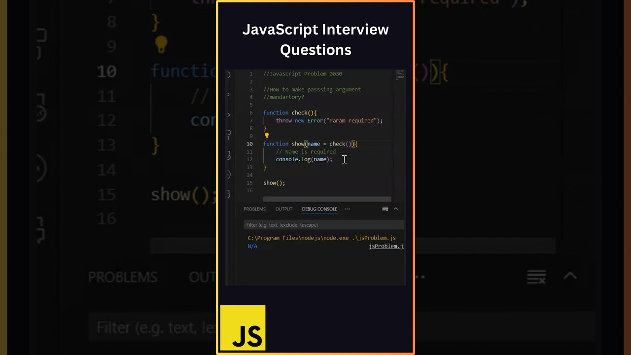 JavaScript Interview Questions | #0030 #coding #javascript