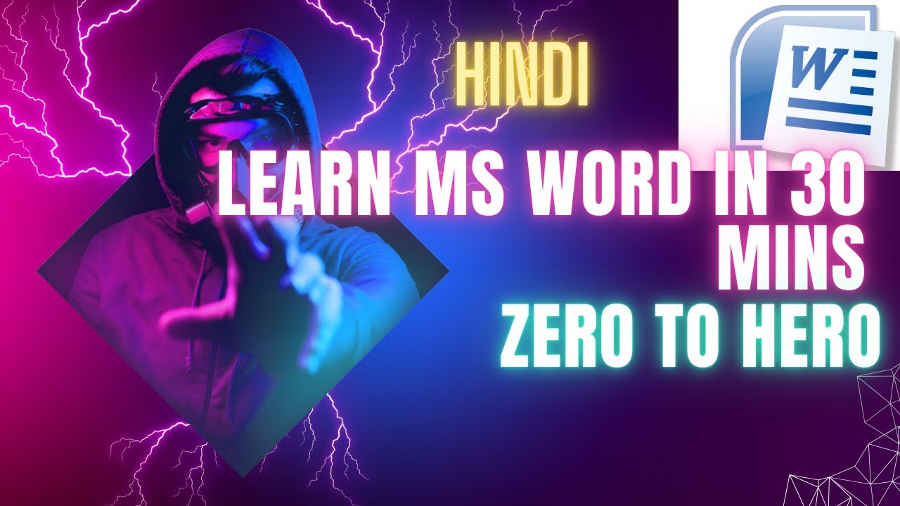 Learn MS word in 30 minutes – Hindi me