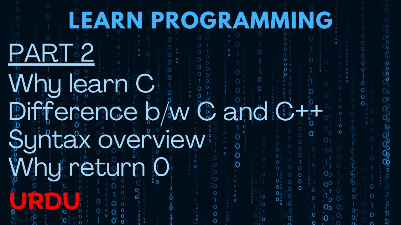 Learn Programming in C language Part 2 | Why learn C & Syntax Overview