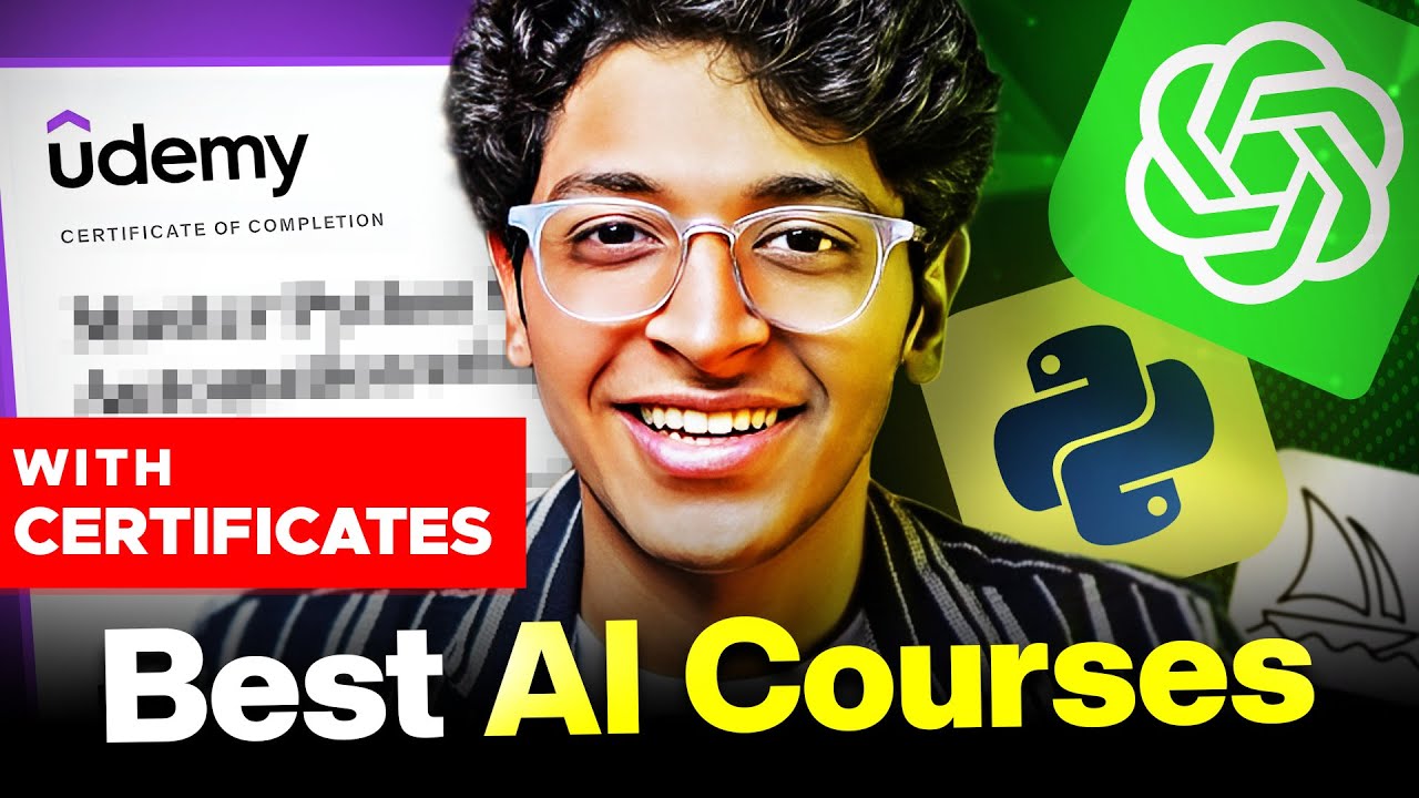 5 ONLINE AI COURSES To Become an AI Engineer (w/ Certificates) | How To Learn AI, Machine Learning