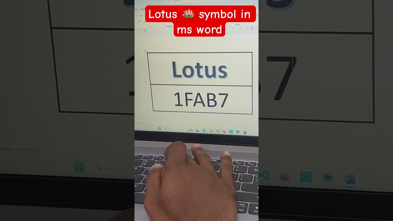 Lotus 🪷 symbol in ms word #msoffice #computer #msword #windows @youtube