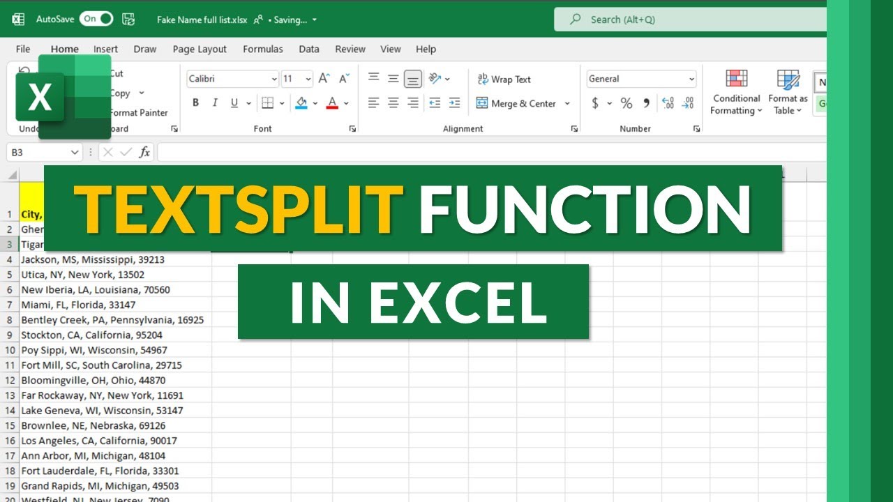 TEXTSPLIT function – One of the best Microsoft Excel new features #shorts